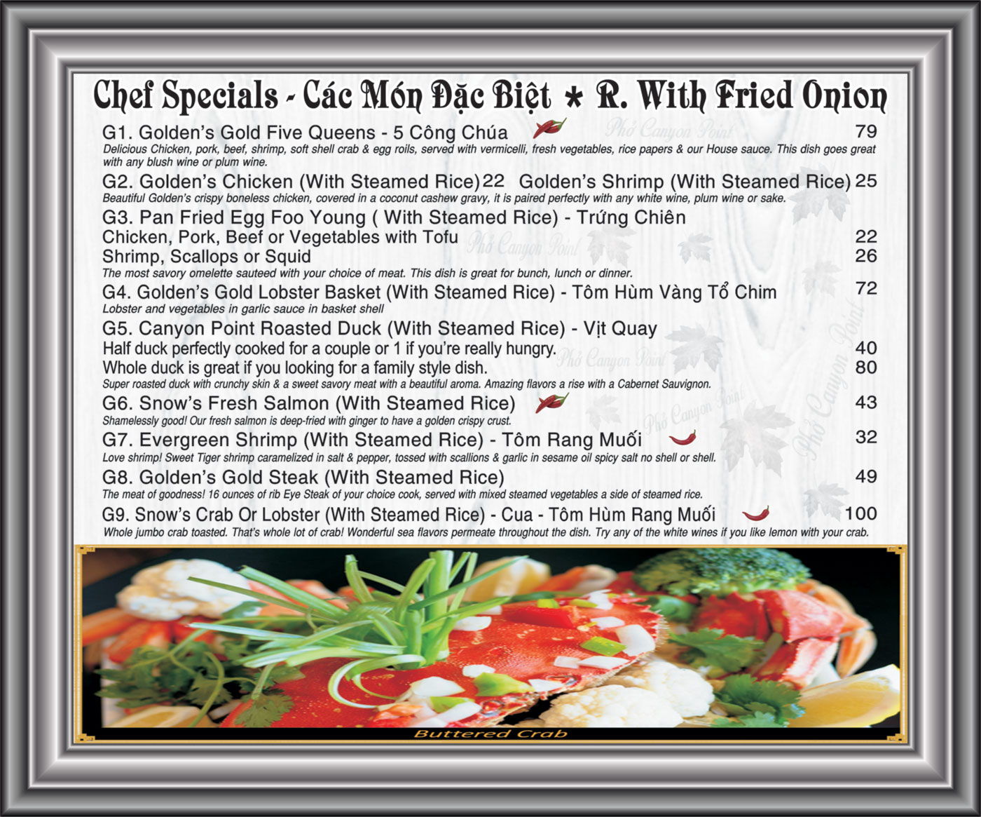 Chef Specials - Các món đặc biệt